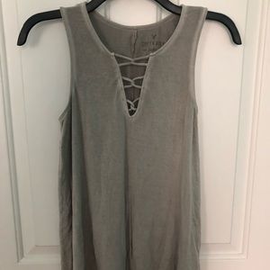 American eagle laced up tank